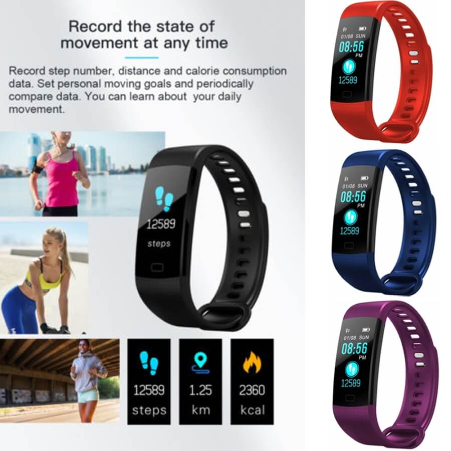 WEARABLES Wearables Y5 Smart Bracelet Fitness Tracker Black Eurostores.gr Το απόλυτο